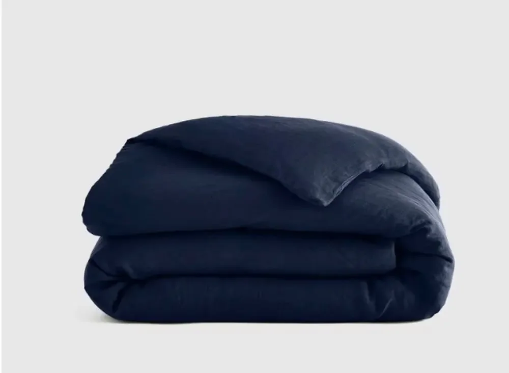 Copied - New! Quince European Linen Duvet Cover king/Cal King Navy NWOT